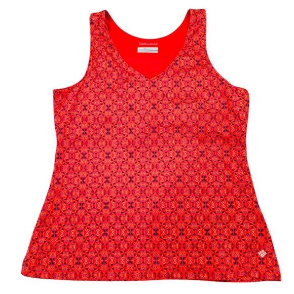 Columbia -1531 Omni-wick Orange V-neck Tank Top Women's Large‎ - Picture 1 of 7